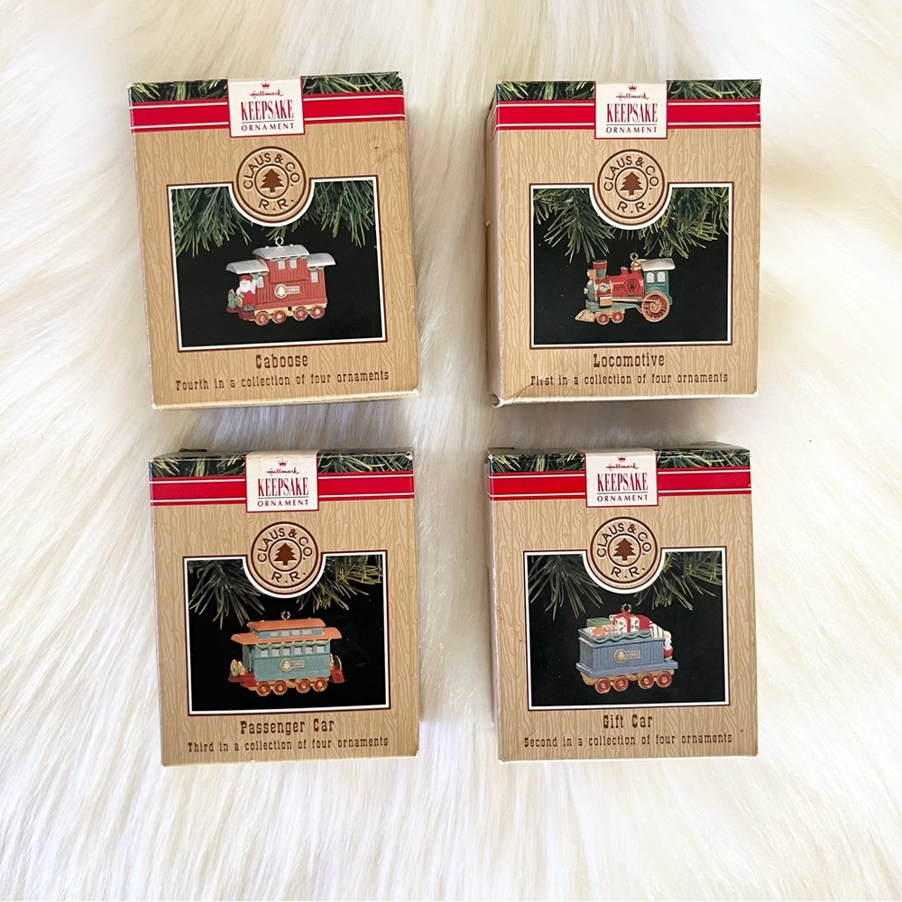 HALLMARK Keepsake Ornament Claus & Co Train ornaments LOT